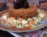 A picture of step 7 of Beef Jollof rice with coleslaw.