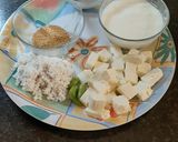 A picture of step 1 of Steam paneer.