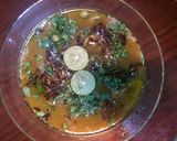 A picture of step 4 of Chicken Nehari.