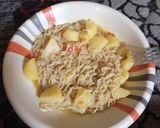 A picture of step 3 of Noddles and potato.