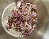 A picture of step 1 of Kadhia / Chickpea and yogurt curry.