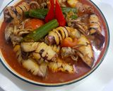 Gambar langkah 4 resipi Kari Sotong.