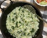 A picture of step 4 of Methi Rice (Fenugreek leaves).