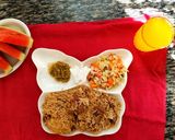 A picture of step 5 of Mutton Pilau#Endofyearchallenge.