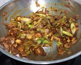 A picture of step 3 of Spicy Roasted Pork With Leeks On Rice.