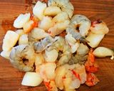 A picture of step 2 of Mike's Creamy Stacked Seafood Chowder.