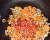 A picture of step 4 of Veggies fried irish potatoe.