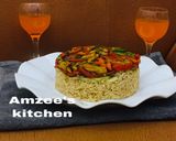 Maqlooba rice daga Amzee’s kitchenmatakin girki10 hoto