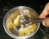 A picture of step 1 of Butterscotch rajbhog ice-cream chocolate cake.