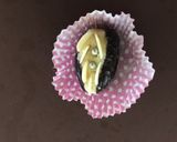 A picture of step 7 of Dates filled with almond fudge.
