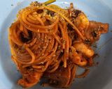 Foto del paso 8 de la receta Spaguetini con salsa de cebolla y pimiento rojo