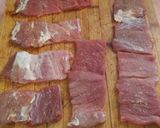 Foto del paso 1 de la receta: Brochetas de solomillo de cerdo con queso rebozado