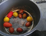 Foto del paso 4 de la receta: Bocadillo de olivada, pimientos fritos y cherrys caramelizados