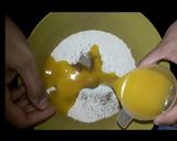 A picture of step 1 of Hare pyaz ki kachori.
