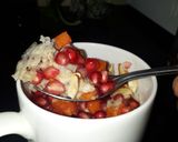 A picture of step 4 of Oats in coffee mug easy 2 min breakfast.