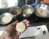 A picture of step 1 of Sabudhana Vada.