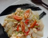 Foto langkah ke 5 dari resep Cah Sawi Telur.