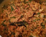 A picture of step 4 of Egusi soup with spinach and tuwo shikafa.