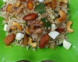 A picture of step 6 of Walnut pulav.