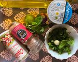 A picture of step 1 of Herby Yoghurt Dip.