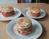 Foto del paso 11 de la receta: Milhojas de berenjena con verduras queso fresco, jamón y miel