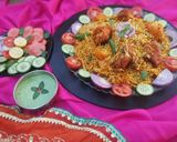 A picture of step 8 of Karachi famous AlRehman Biryani.