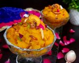 A picture of step 6 of Instant Moong Dal Halwa.