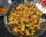 A picture of step 3 of Cornflakes Bhel.