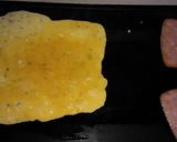 A picture of step 2 of KETO: Ham and Mozzarella Omelet (Ketogenic).