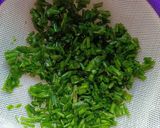 A picture of step 1 of Cabbage potato and Spring onion subji.