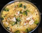 A picture of step 9 of Chicken Bacon Broccoli Alfredo Pasta.