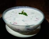 A picture of step 7 of Smoked Eggplant Raita🍆💜.