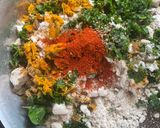 A picture of step 2 of Bajra Methi Poori.