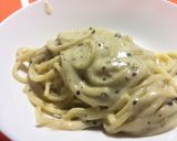 A picture of step 4 of Cacio e Pepe.