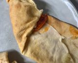 Une image de l'étape 4 de Crêpes salées à la raclette et chorizo façon samoussa.