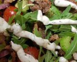 A picture of step 4 of My Roast Lamb Salad. 😁.