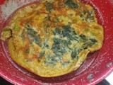 Omelet daun ginseng sambal pete teri medan