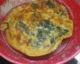 Foto langkah ke 5 dari resep Omelet daun ginseng sambal pete teri medan.