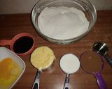 A picture of step 2 of Chocolatecake#wheatflourcontest#4wkschallenge.