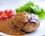 A picture of step 8 of Japanese Hamburger Steak.