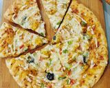 A picture of step 8 of Cheesy Bites Petals Pizza 🍕🍕.