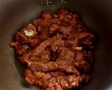 A picture of step 1 of Green lentils with stewed beef, in a multi cooker.