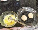 A picture of step 1 of Egg Cheese Paratha with curd.