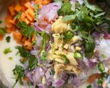 A picture of step 3 of Rice flour Uttapam or Pancake.