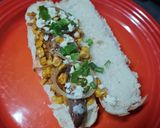 A picture of step 5 of Mexican Dog.