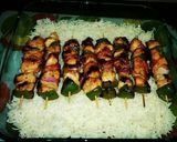 A picture of step 5 of Chicken Shashlik😋🐔🍢.