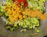 A picture of step 2 of Green peas and paneer paratha.