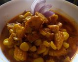 A picture of step 5 of Baby corn and sweet corn masala.