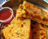 A picture of step 6 of Corn capsicum paratha.