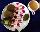 A picture of step 8 of Palak chole cheese kabab.